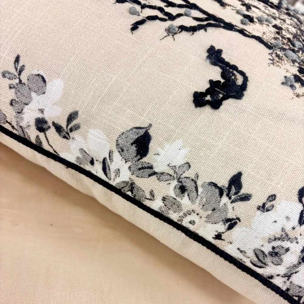 Laura Ashley Chedwell Haunted House Embroidered Decorative Pillow Halloween